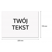 Tabliczka BIAŁA 220x170 mm